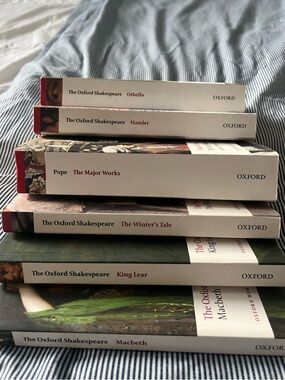 Oxford paperback classics set with white covers and red accents